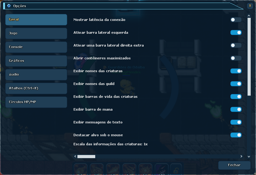 Interface & opções no cliente atual do DigiMendes.